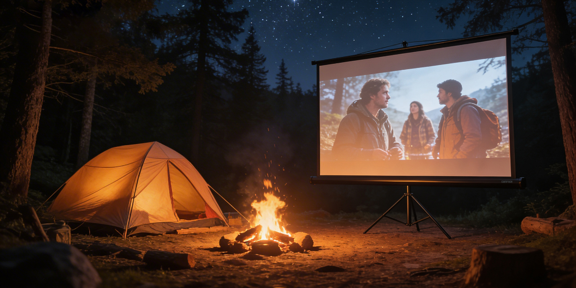 Ekran projekcyjny na statywie Camrock Matte T 80